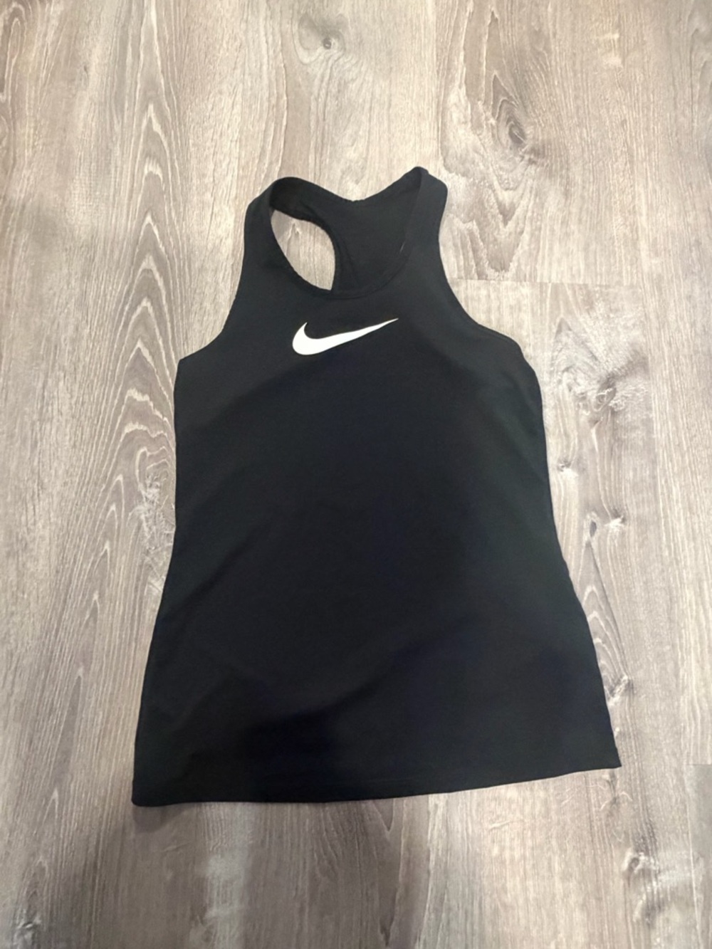 Nike Black Tank Top with White Swoosh